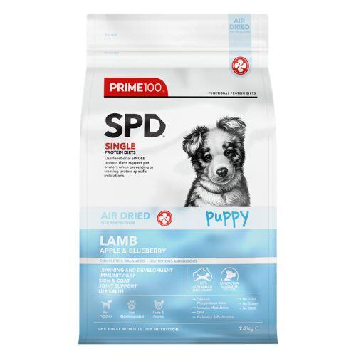 Prime100 SPD Air Dried Lamb Apple And Blueberry Puppy Food 2.2kg